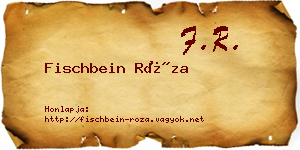 Fischbein Róza névjegykártya